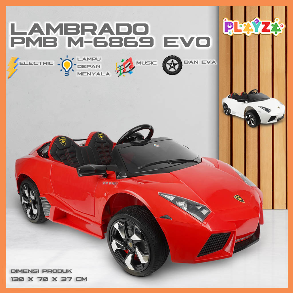 Mobil Aki Anak PMB Lambrado Lambhorgini M-6869 Evo