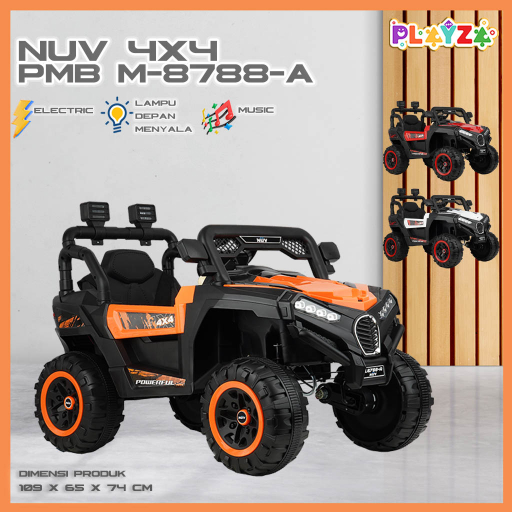 Mainan Mobil aki anak PMB NUV ATX M-8788-A , 4x4 / 4 gearbox